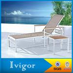 Outdoor rattan garden furniture plastic sun loungers 1129# H316