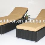 Outdoor rattan sun lounger with tea table WYHS-T051 WYHS-T051