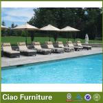 Outdoor sun lounger wicker hotel pool lounger CF605