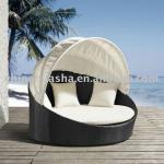 Outdoor Wicker Furniture round Canopy Bed Daybed HS-0048