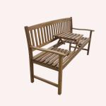 Outdoor Wooden Bench, Acacia in Oiled finishing. WCB196