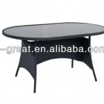 OVAL K/D OUTDOOR RATTAN TABLE 9106001