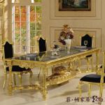 palace royal furniture-gold leaf European dinging room furniture 0108CT