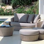 Patio Garden Outdoor Sofa Set - Wicker Furniture (1.2mm Alu frame powder coated + anti UV PE rattan) RASF-014