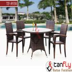 Patio pe rattan cafe coffee table and chair set TF-9538