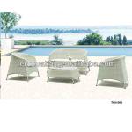 PE antique ,new white rattan garden sofa 4pcs set TG0136S