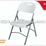 PE Plastic folding chair white colour with arm ZTC-163