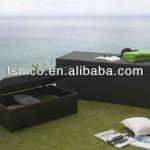 PE rattan cushion storage box for outdoor furniture CNX605