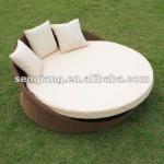 PE Rattan Wicker Outdoor furniture poly rattan garden furniture round rattan lounge SUN-2008