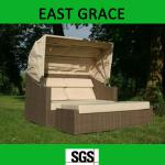 PE SGS outdoor rattan furniture of PE outdoor swimming pool rattan sunshades bed TZY-TC-05