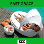 PE SGS outdoor rattan furniture of PE outdoor swimming pool rattan sunshades bed TZY-TC-04