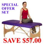 Physio Massage Table Set (include Table, Head rest support, Headrest and Arm rest). Physio