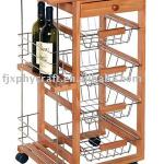 Pine Tile top kitchen Trolley HX1-3106