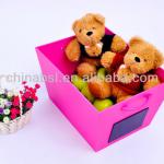 pink and blue colores wooden toy box k003