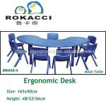 Plastic ergonomic moon children table furniture ZK032-3 children table