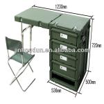 Plastic military command foldable table desk with chairs ZY-4