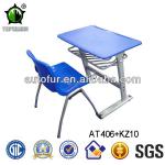 Plastic Single Student Desk and Chairs,School Furniture AT406+KZ10B