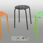 plastic stools with metal legs FY-019