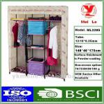 portable non-woven fabric metal wardrobe ML 2205