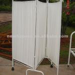 Portable popular Medical Steel Ward Foldable Bed Screen with wheel NH-MS006