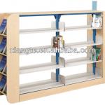 Portable school library double faced steel library racks/magazine display rack SR018-XT