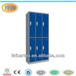 Powder coated six compartments steel locker FEW-027