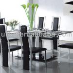 Printed glass dining table UDT126