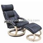 PU leather wooden and metal Recliner chair JY-8026