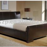 PU sleigh leather bed frame SLB138