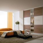 Purple Oak Sliding Door Wardrobe F SM02 + BL