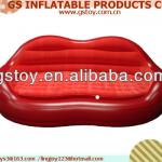 PVC inflatable superior double flocked inflatable couch sofa EN71 approved GSF-IAD14