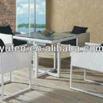 rattan antique white dining room furniture sets YF1249