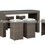 Rattan Bar Table And Barstool Patio Furniture CH-E007