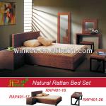 Rattan Bed Base and Mattresses RAP401