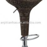 Rattan cane bar stool chrome base (TH-100) TH-900