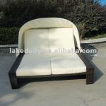 rattan chaise longue lounger with cover canopy RC-037