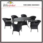 Rattan dining oval table and chairs WJK-TC-11 WJK-TC-11