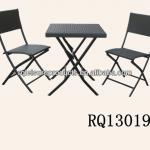 Rattan Folding Chair and Table Steel Frame PE Rattan RQ13019