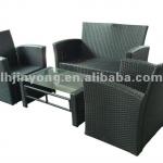 rattan furniture--1set= 1 teapoy +1 double chair + 2 single chairs KKRF-005