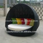 rattan outdoor antique furniture wicker round bed RB016