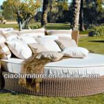 rattan outdoor classic furniture wicker round bed 017