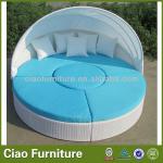 rattan outdoor modern furniture wicker round bed CF669