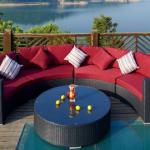 Rattan Patio Furniture Round Sofa A-1087