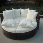 Rattan round soft sofa bed OX5013