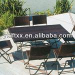 Ratten Folding Outdoor Table And Chair Set LFT-3244