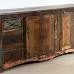 Reclaimed wood wine cabinet RCW--018