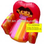 Red Cheap Kids PVC Inflatable Dora air sofa chair FSF121101