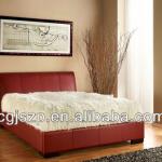 red Faux Leather red Bed frame Leather80