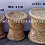 Reed Garden Stools set of 3 pcs also available in Nylon W 1