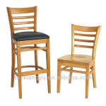 restaurant solid wooden chair and bar chair DGW0005 DG-W0005/W0005B